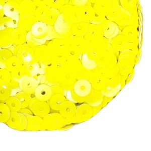 Пайетки 4 мм Китай, цвет лимонный желтый, 3 грамма/упаковка