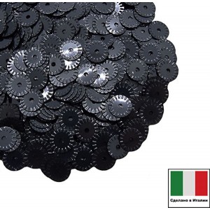 Пайетки 5 мм Италия рифлёные плоские  цвет 9131 Chiaro luna Metallizzato (Свет луны металлик) 3 грамма