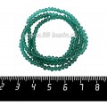 Бусины хрустальные Рондель 3*2 мм яркий изумруд, около 40 см нить /180 бусин