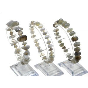 Браслет из агата бразильского галтовка 8-12мм