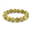 Браслет из лепидолита желтого шарик 14мм, 58г