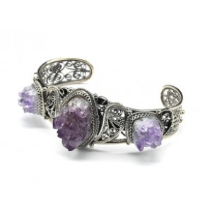 Браслет аметист друза, 20см