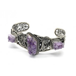 Браслет аметист друза, 19,5 см.