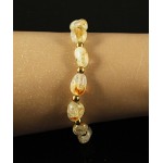 Браслет цитрин (овалы) и гематит золотистый (шарик)