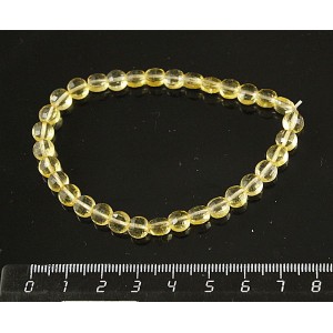 Браслет цитрин круг 6 мм огранка