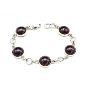 Браслет с гранатом, 18см.