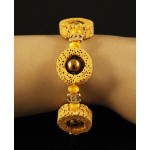 Браслет "третий глаз": перламутр, гематит, лава