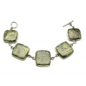 Браслет змеевик, 19 см.