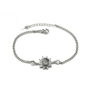 Браслет на цепочке с рутиловым кварцем "Солнце", 16см Браслет на цепочке с рутиловым кварцем "Солнце", 16см