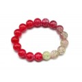 Браслет из сахарного кварца шарик 12мм цвет арбузный, 16см (иск.) Браслет из сахарного кварца шарик 12мм цвет арбузный, 16см (иск.)