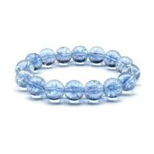 Браслет из кварца тонированного шарик 12мм цвет голубой, 16см (иск.) Браслет из кварца тонированного шарик 12мм цвет голубой, 16см (иск.)