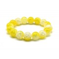 Браслет из сахарного кварца шарик 12мм цвет лимонный, 16см (иск.) Браслет из сахарного кварца шарик 12мм цвет лимонный, 16см (иск.)