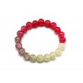 Браслет из сахарного кварца шарик 10мм цвет арбузный, 16см (иск.) Браслет из сахарного кварца шарик 10мм цвет арбузный, 16см (иск.)