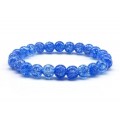 Браслет из сахарного кварца шарик 8мм цвет синий, 16см (иск.) Браслет из сахарного кварца шарик 8мм цвет синий, 16см (иск.)