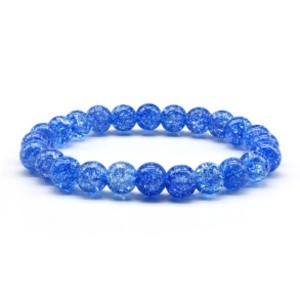 Браслет из сахарного кварца шарик 8мм цвет синий, 16см (иск.) Браслет из сахарного кварца шарик 8мм цвет синий, 16см (иск.)