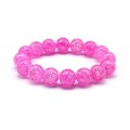 Браслет из сахарного кварца шарик 12мм цвет фуксия, 16см (иск.) Браслет из сахарного кварца шарик 12мм цвет фуксия, 16см (иск.)