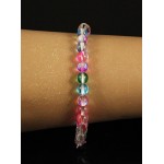 Браслет опал иск. разноцветный шарик 6мм