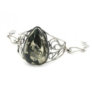 Браслет пирит, 18см.