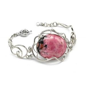 Браслет родонит, 17см