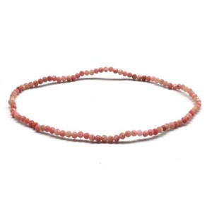 Браслет из родонита шарик гр. 2мм, 19см