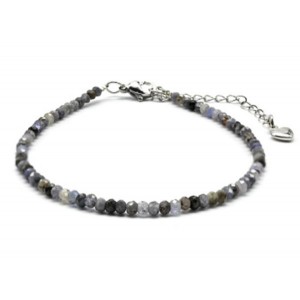 Браслет из иолита рондель гр.3*2мм, 18см