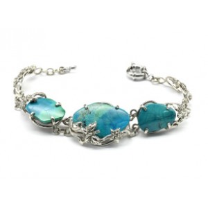 Браслет хризоколла, 17,5см.