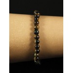 Браслет тигрово-соколиный глаз, шарик 6мм