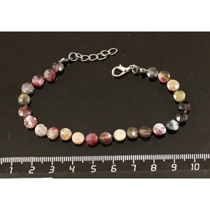 Браслет турмалин круг 6мм огранка