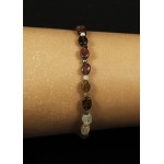 Браслет турмалин овалы и шарик 2мм огранка