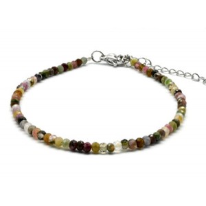 Браслет из турмалина рондель гр.3*2мм, 18см