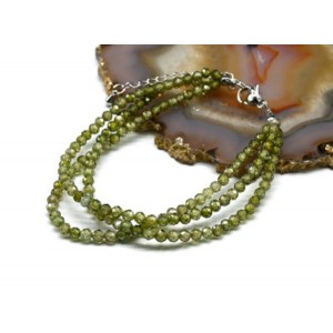 Браслет из фианитов шарик гр.3мм цвет оливковый, 19см (иск.) Браслет из фианитов шарик гр.3мм цвет оливковый, 19см (иск.)