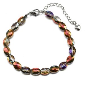 Браслет из циркона овал 6*8мм цвет хамелеон, 18см (иск.) Браслет из циркона овал 6*8мм цвет хамелеон, 18см (иск.)