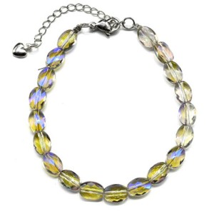 Браслет из циркона овал 6*8мм цвет зелено-голубой, 18см (иск.) Браслет из циркона овал 6*8мм цвет зелено-голубой, 18см (иск.)