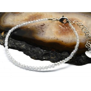 Браслет из циркона шарик гр.2мм цвет хрусталь хамелеон, 19см (иск.)