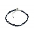 Браслет из циркона огранка 6мм цвет сине-черный, 18см (иск.)