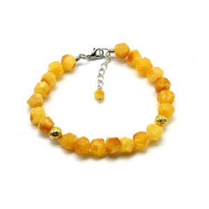 Браслет из янтаря "кусанка" 8мм цвет молочный, 19см.