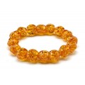 Браслет из янтаря шестигранник 11*11мм цвет медовый, 15см (иск.) Браслет из янтаря шестигранник 11*11мм цвет медовый, 15см (иск.)