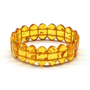 Браслет из янтаря овал 20*10мм цвет медовый, 18см (иск.) Браслет из янтаря овал 20*10мм цвет медовый, 18см (иск.)