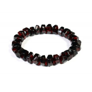 Браслет из янтаря диски с гранями 11*8мм цвет вишня, 16см (иск.) Браслет из янтаря диски с гранями 11*8мм цвет вишня, 16см (иск.)