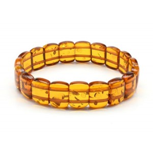 Браслет из янтаря прямоугольник 14*10мм цвет коньячный, 17см (иск.) Браслет из янтаря прямоугольник 14*10мм цвет коньячный, 17см (иск.)