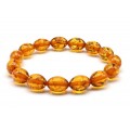 Браслет из янтаря рис 9*13мм цвет коньячный, 16см (иск.) Браслет из янтаря рис 9*13мм цвет коньячный, 16см (иск.)