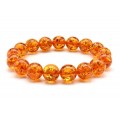 Браслет с шариками 12мм из янтаря цвет светло-коньячный, 17см (иск.) Браслет с шариками 12мм из янтаря цвет светло-коньячный, 17см (иск.)