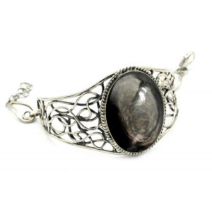 Браслет гиперстен "Овал", 19см