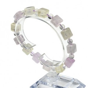 Браслет из Кунцита кубик 9-9,5мм, 35,2г