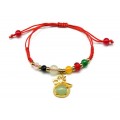 Браслет красная нить Китайский Дракон 17*23мм (иск.)