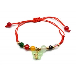 Браслет красная нить Бабочка 14*10мм (иск.)