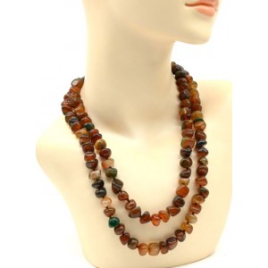 Бусы из агата тонированого галтовка 6-13мм, цвет желто-зеленый, 110-120см Бусы из агата тонированого галтовка 6-13мм, цвет желто-зеленый, 110-120см