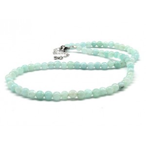 Бусы из кальцита шарик гр.6мм цвет аквамарин, 46см