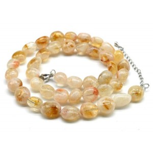 Бусы из цитрина галтовка, 46см