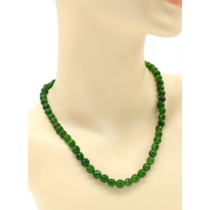 Бусы шарик гр.8мм из кальцита цвет нефрит, 48см